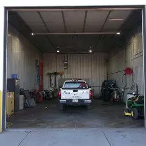 Delivery truck in our service bay