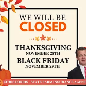 We will be closed and spending quality time with our families for Thanksgiving. We will be back in the office on Monday.