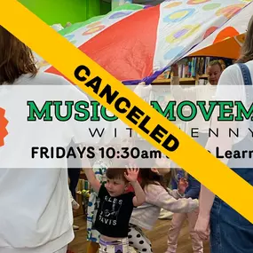 Jenny is on vacation! ???? Music and Movement with Jenny at The Learning Tree will be canceled Friday July 26th & Friday August 2nd.