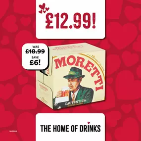 Only £12.99 Birra Moretti 12 x 330ml