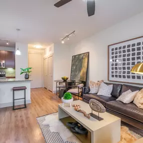 Wood-Style Flooring in Living Room & Dining Room