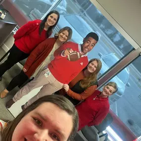 Our team is getting excited for the Big Game this weekend! We enjoyed delicious spreads at each office for our football themed lunch! We are cheering for the Red team this year!! ????????????