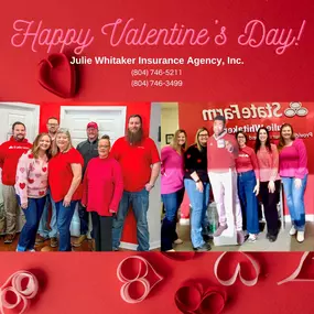 ????????????Happy Valentine's Day from all of us at Julie Whitaker Insurance! We're all decked out in red, pink, and hearts because today is a great day to celebrate LOVE! ❤️????????
Life insurance is for ANYONE who loves. Let’s talk about life insurance for you so that the people you love - whether they're your spouse or partner, your children or grandchildren, your parents or even a favorite charity - may be protected. Contact us today to chat about your needs! ????????????
#GoodNeighbor #Insu