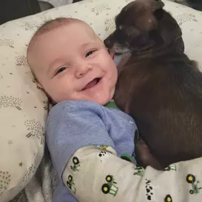 Isaac is truly fitting in with our State Farm crew with his love of dogs.

Piper and him are the absolute best of buds.