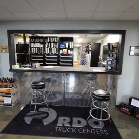 Parts counter at RDO Truck Center in Norfolk, NE