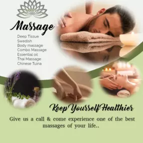 Massage is becoming more popular as people now understand the 
benefits of a regular massage session to their health and well-being.