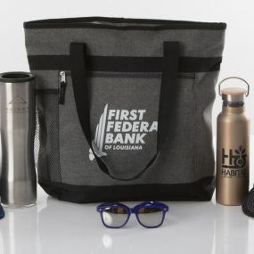 Make sure everyone sees your logo on coolers, travel mugs, hats & more!