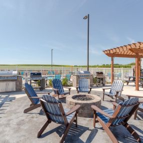 Outdoor Lounge Area with Firepit