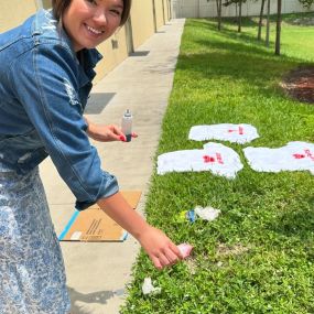 Yesterday, the team got to make some tie dye shirts! We love the way our creations turned out!