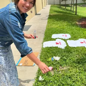 Yesterday, the team got to make some tie dye shirts! We love the way our creations turned out!