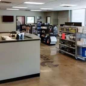 RDO Truck Center parts counter and showroom in Lincoln, NE