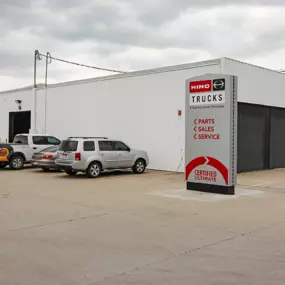 Service entrance and Hino sign