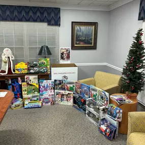 Our 2022 Toys for Tots Donation!  A Huge THANK YOU to everyone that brought in a donation to support our campaign!