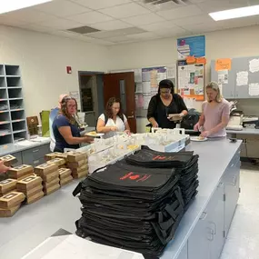 We were happy to provide breakfast for MDHS Teacher Appreciation Week! We enjoyed visiting with the teachers, staff, and administration this morning, showing them how much we love them! We even got to hang out with Everett, the emotional support rabbit!