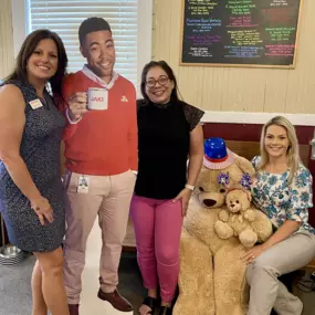 Where’s Jake? You can find him visiting the beary snuggly Teddy and Rosie Bear at the Mount Dora Area Chamber of Commerce.