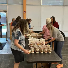 What a privilege to provide breakfast to the amazing team at Mount Dora High School! There was so much energy and enthusiasm in the room!  
Pray for our educators and students as they start a new school year. We love our community!