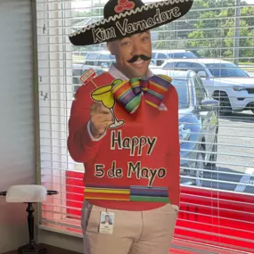 Jake wants to remind everyone to be safe while celebrating Cinco de Mayo! He’s pictured here with a non-alcoholic margarita because Jake does not drink and drive.