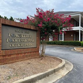 Peachtree Corners professional park sign, where Brauns Law personal injury office is located.