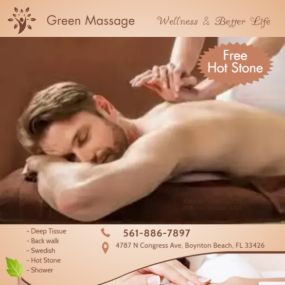 The full body massage targets all the major areas of the body that are most subject to strain and
discomfort including the neck,back, arms, legs, and feet. 
If you need an area of the body that you feel needs extra consideration, 
such as an extra sore neck or back, feel free to make your massage therapist aware and
they’ll be more than willing to accommodate you.