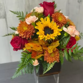 We still have a couple fall arrangements to choose from before we switch to Christmas! Stop in or call to see what we can do for you!????