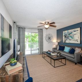 Large Open Floorplans with Ceiling Fans in Living and Bedroom Areas at Lakeside at Arbor Place