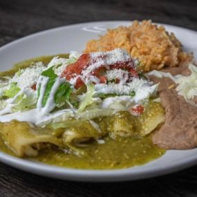 Restaurante La Oaxaqueña-Green Enchiladas