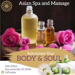 Asian Spa & Massage Relaxation massage is non-medical legal massage. Combining ancient Acupressure, 
Reflexology on hands and feet, 
and full area massage also known as Swedish Massage. We incorporate Hot Stones, and Hot Oil massage. 
There are many Massage benefits.