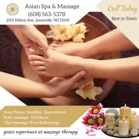 A massage therapist giving a foot massage will manipulate muscles and other soft tissues
 to improve circulation, relieve pain, and heal injuries in the area or to induce overall relaxation.