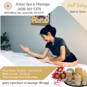 Asian Body Massage helps to relax the entire body, increases circulation of the blood and 
treats emotion, mind and spirit.