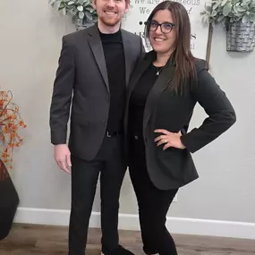 Today at Nicole Williams State Farm agency, we accidentally started a new trend: “Dress Alike, Insure Right!”
Who knew matching suits could boost our premium protection powers?
Whether it’s life, auto or home insurance, we’ve got you covered - style points included!