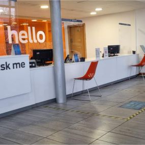 Reception inside of Ford Service Centre Bury