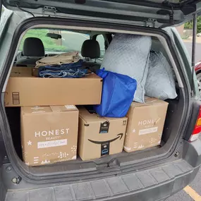 Our office went all out for National Give Something Away Day! We’re taking this entire car load of donations to The Salvation Army in Columbia, MO!