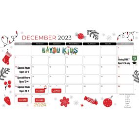 December Holiday Schedule