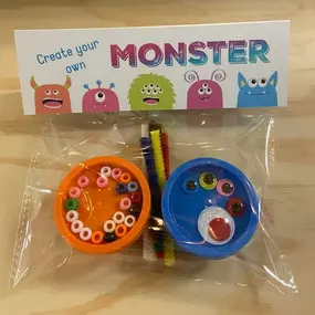 Looking for a fun, cute, non-candy????????, PERSONALIZED Halloween ???? class party option? Custom order our 'Create Your Own Monster' kits ????