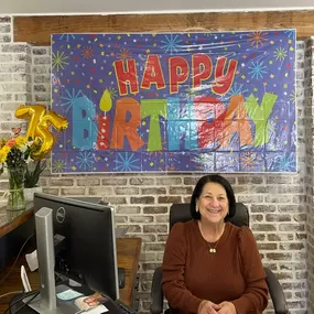 Sending warmest wishes to Mary Ellen on her milestone birthday. Here's to many more years of joy and adventures! May this year be your best one yet!