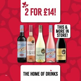 2 for £14 on selected wines