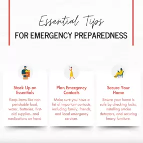 Be prepared for any emergency by doing these essential things and don't forget about life insurance! It provides crucial security for your family, ensuring their well-being no matter what happens. Contact us today to discuss the right options for safeguarding your loved ones. ❤️