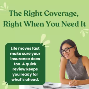 Life changes, and so do insurance needs. Take a moment to review your policy and make sure you have the right coverage in place. Contact our office in Mountlake Terrace to go over your options.