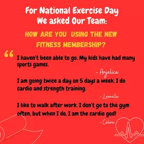 For National Exercise Day I asked our team... 