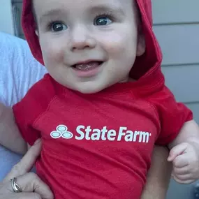 My grandson Chase Dolcini sporting his State Farm sweatshirt, complete with Bear Ears. He looks just like my daughter Meghan did at that age.