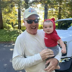 My grandson Chase Dolcini sporting his State Farm sweatshirt, complete with Bear Ears. He looks just like my daughter Meghan did at that age.