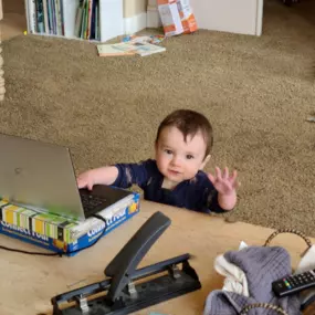 A future State Farm agent? Possibly! But for now, he's the best office assistant! Stop by for a free quote and you might meet your future agent!