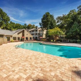Revitalizing Resort Style Swimming Pool with Relaxation Space and Seating Area at Rosemont Apartments, Roswell