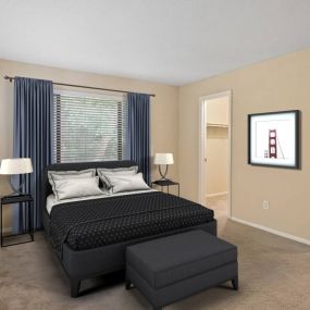 View of Master Bedroom at Rosemont Apartments
