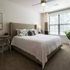 Master Bedrooms at Echo have Deep Walk-in Closets and Bright Open Windows at Echo at North Pointe Center Apartment Homes