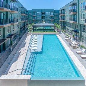 View of the pool and fitness center