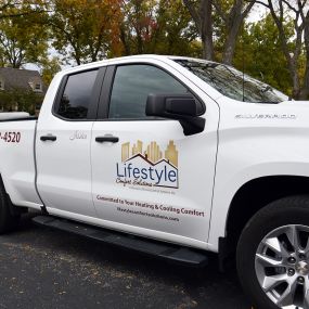 Our Trucks - Lifestyle Comfort Solutions - Contact us today to have one of our NATE-certified Comfort Specialists perform a emergency services, preventive maintenance or repair on your system to insure it is operating safely and efficiently.  CALL: 937.202.4520