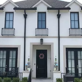Custom gutters two story home