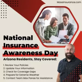 It's National Insurance Awareness Day! ???? Arizona residents, reviewing your insurance policies is a great time. Make sure your coverage is up-to-date, check for any gaps, and prepare for extreme weather conditions.
And if you need assistance reviewing your policies, we're here to help!