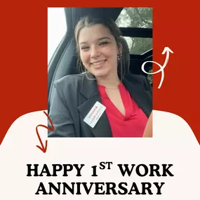 Happy 1st work anniversary to Courtney! We are so happy to have you on our team!